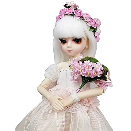 18" 1/4 BJD Doll Full Set 45cm 18inch 18 Jointed Dolls   Wig   Skirt   Makeup   Shoes   Socks   Accessories for Girs's Toy (Aine)
