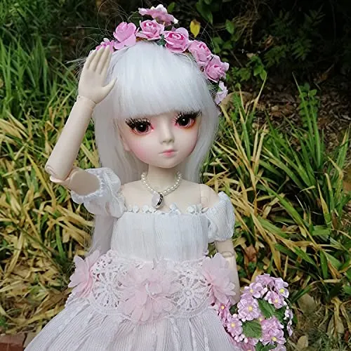 18" 1/4 BJD Doll Full Set 45cm 18inch 18 Jointed Dolls   Wig   Skirt   Makeup   Shoes   Socks   Accessories for Girs's Toy (Aine)