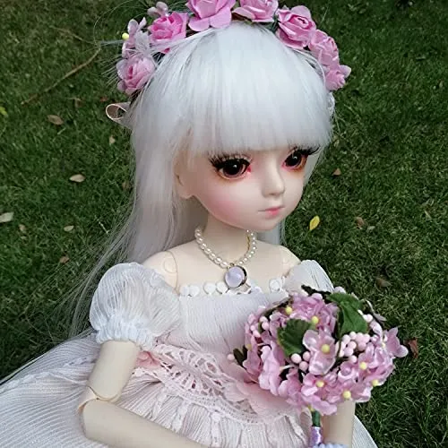 18" 1/4 BJD Doll Full Set 45cm 18inch 18 Jointed Dolls   Wig   Skirt   Makeup   Shoes   Socks   Accessories for Girs's Toy (Aine)