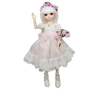 18" 1/4 BJD Doll Full Set 45cm 18inch 18 Jointed Dolls   Wig   Skirt   Makeup   Shoes   Socks   Accessories for Girs's Toy (Aine)