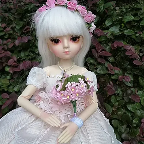 18" 1/4 BJD Doll Full Set 45cm 18inch 18 Jointed Dolls   Wig   Skirt   Makeup   Shoes   Socks   Accessories for Girs's Toy (Aine)