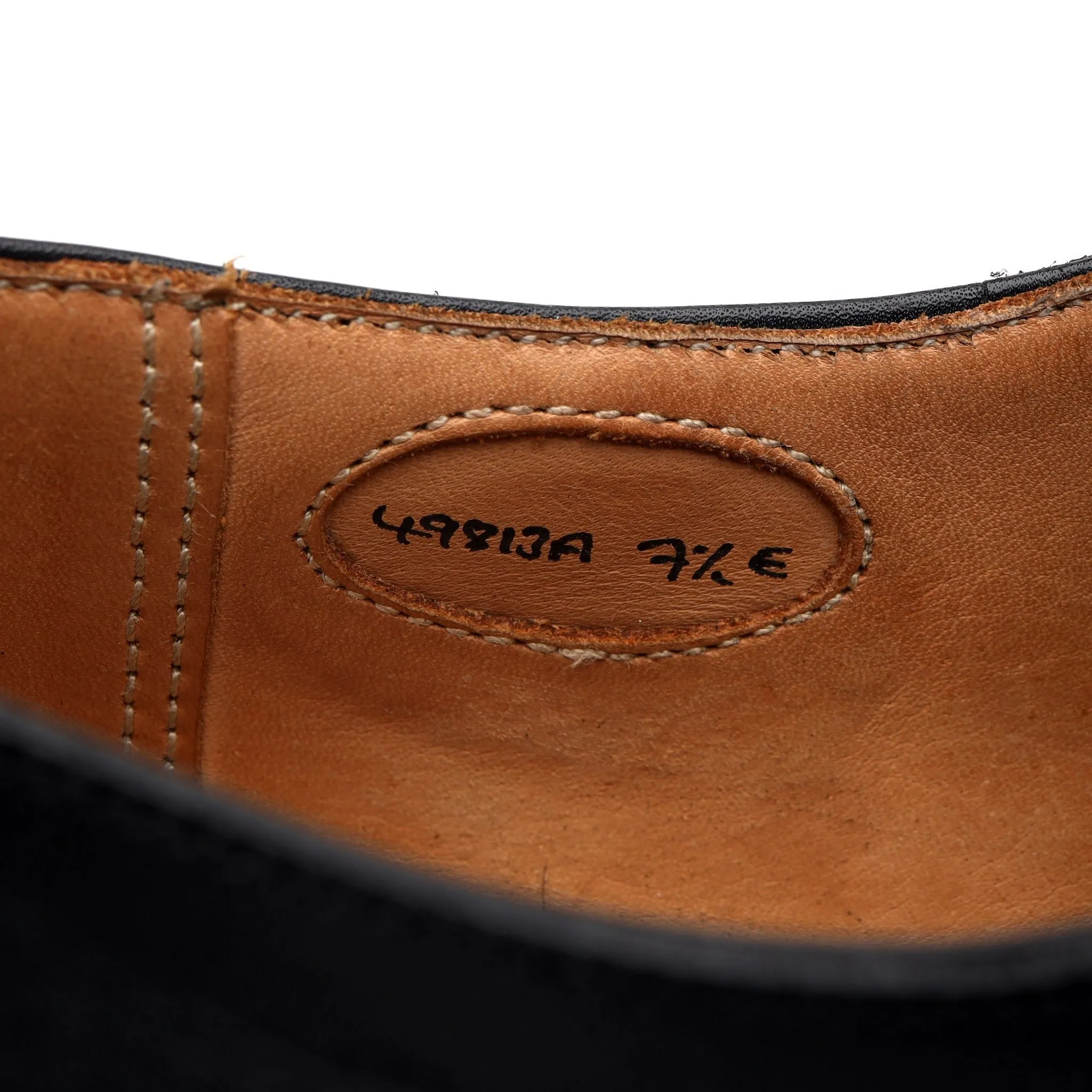 'Adam' Black Leather Oxford Brogues UK 7.5 E