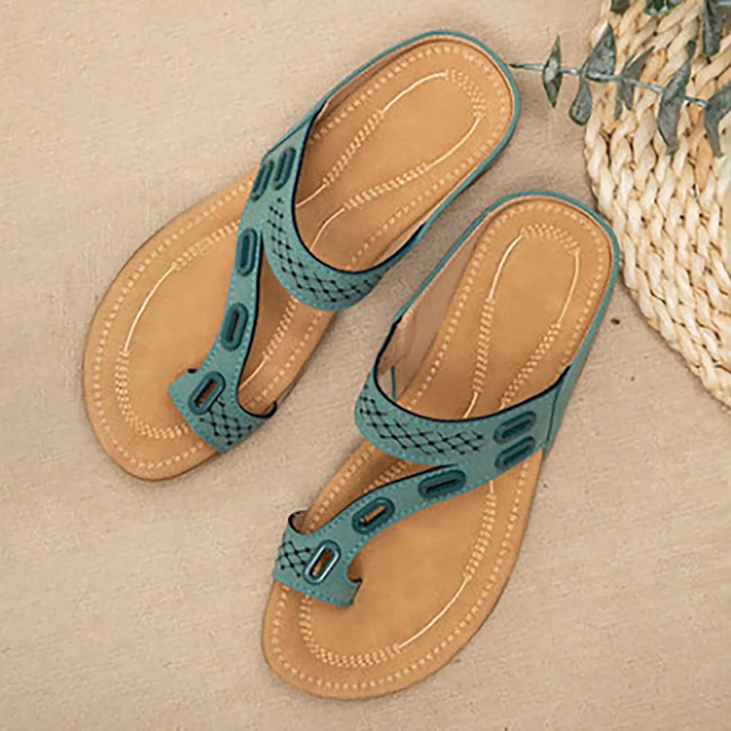 Adjustable Orthopedic Sandals Women Summer Casual Flip Flops Arch Support Comfortable Walking Shoes Non Slip Outdoor Beach Thong Sandals