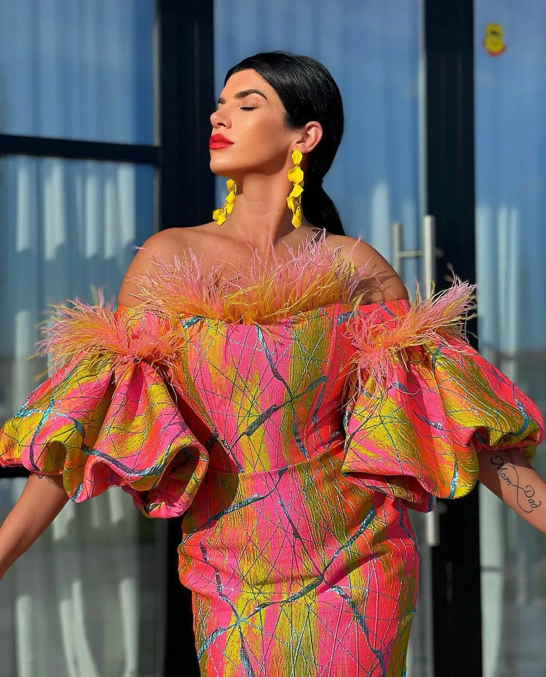 Amiable Off-Shoulder Evening Dress