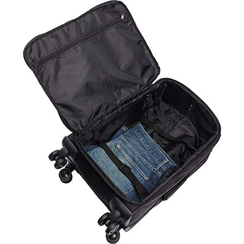 A.Saks 22" Expandable Lightweight Spinner Carry-On Luggage in Black