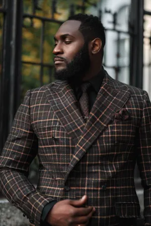Ayan High QualityBrown Plus Size Men Beautiful Suit