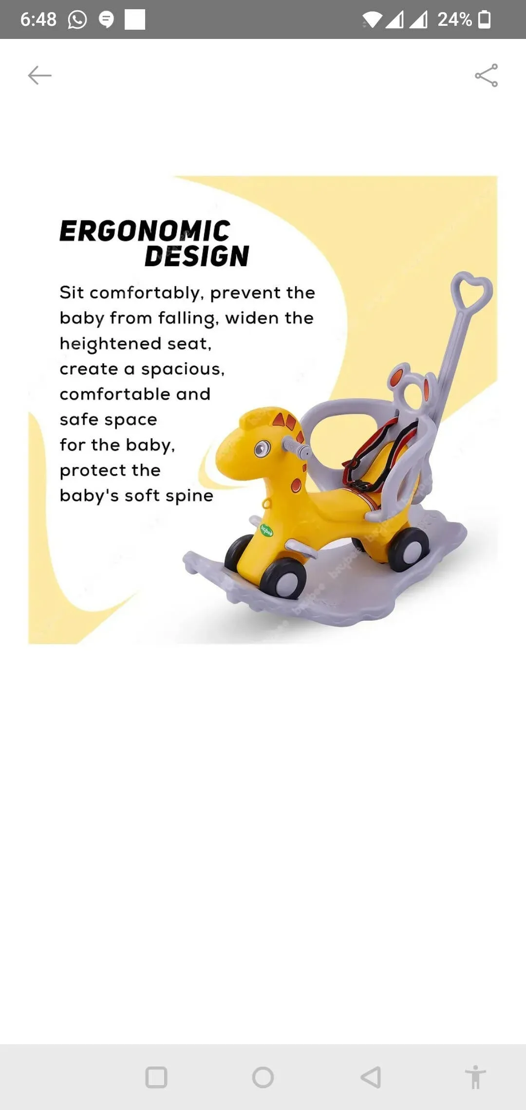BAYBEE 2 in 1 horse rocker / Ride on