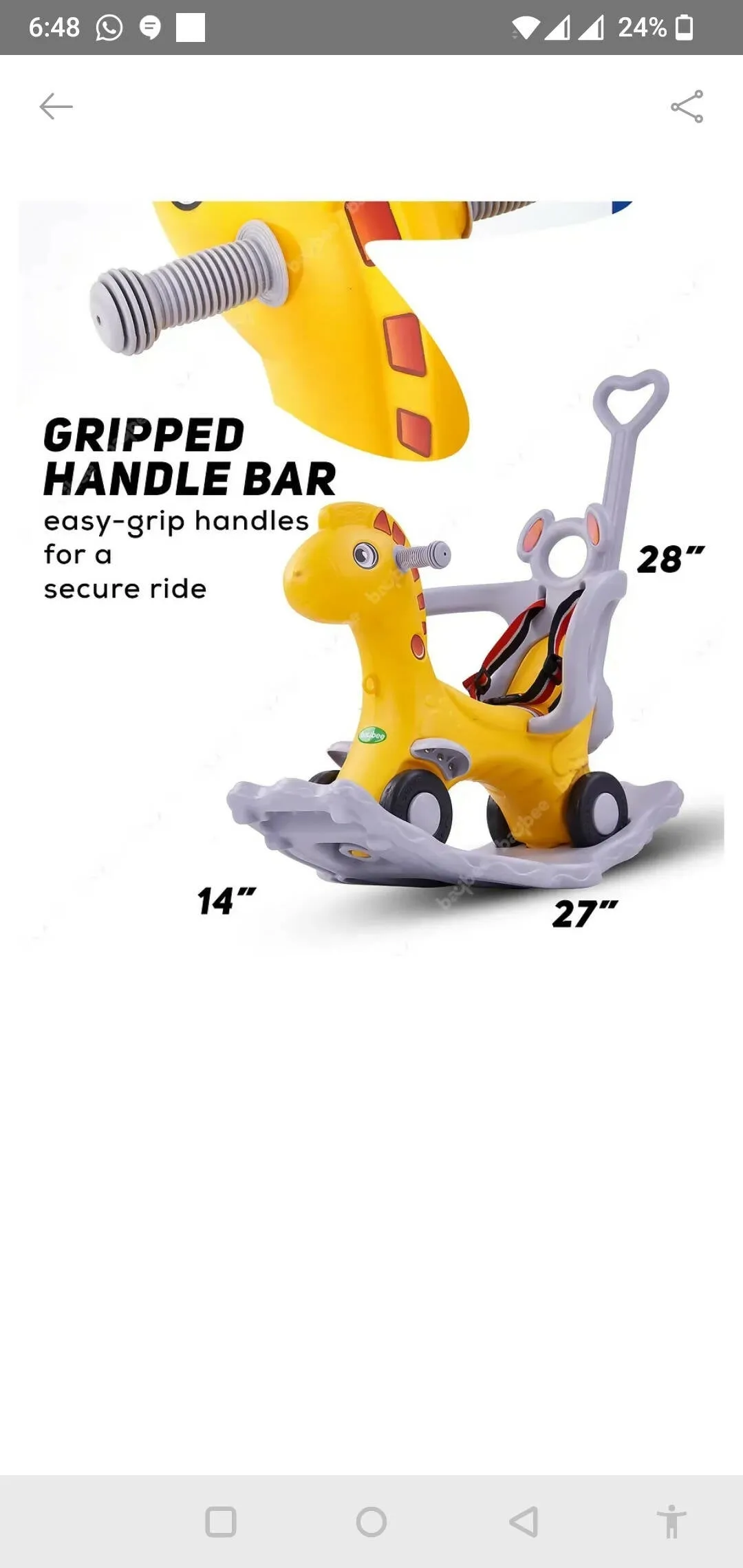 BAYBEE 2 in 1 horse rocker / Ride on