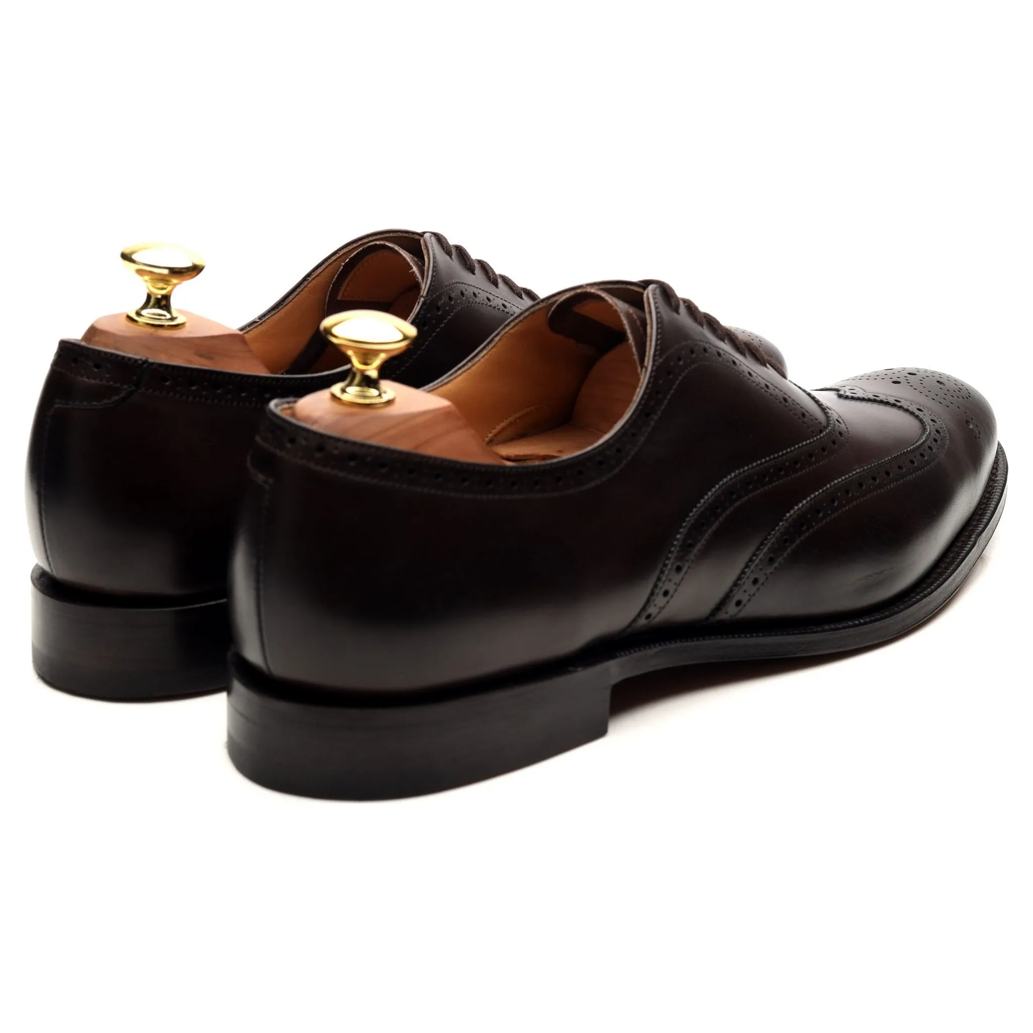 'Berlin' Dark Brown Leather Brogues UK 8 F