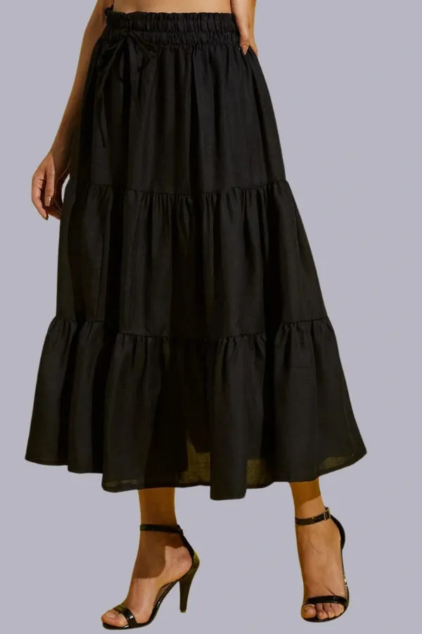 Blacc Fashionable Pleated Skirt