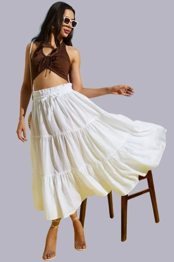 Blacc Fashionable Pleated Skirt