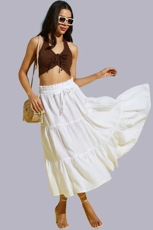 Blacc Fashionable Pleated Skirt