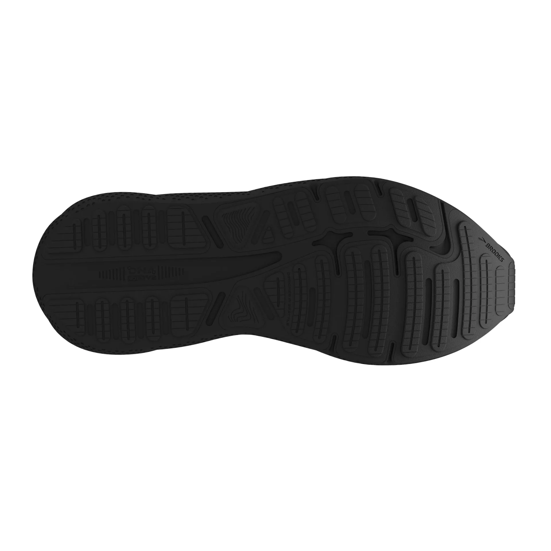 Brooks Mens Ghost Max Wide- Black/Black/Ebony (1104062E020)