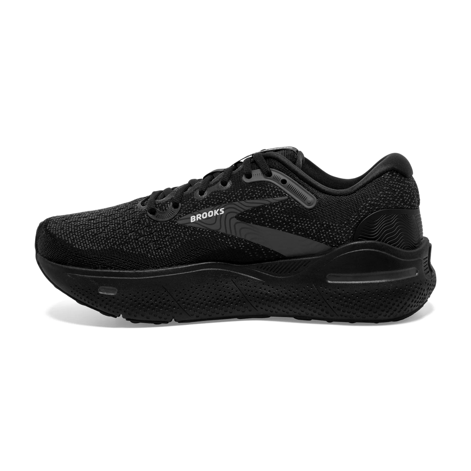 Brooks Mens Ghost Max Wide- Black/Black/Ebony (1104062E020)
