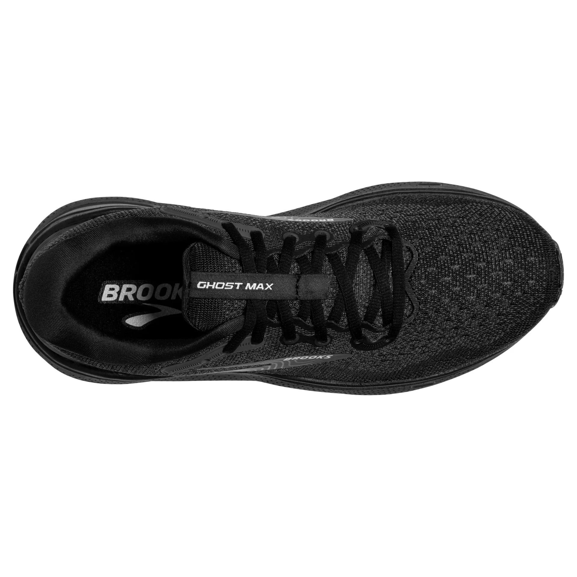Brooks Mens Ghost Max Wide- Black/Black/Ebony (1104062E020)