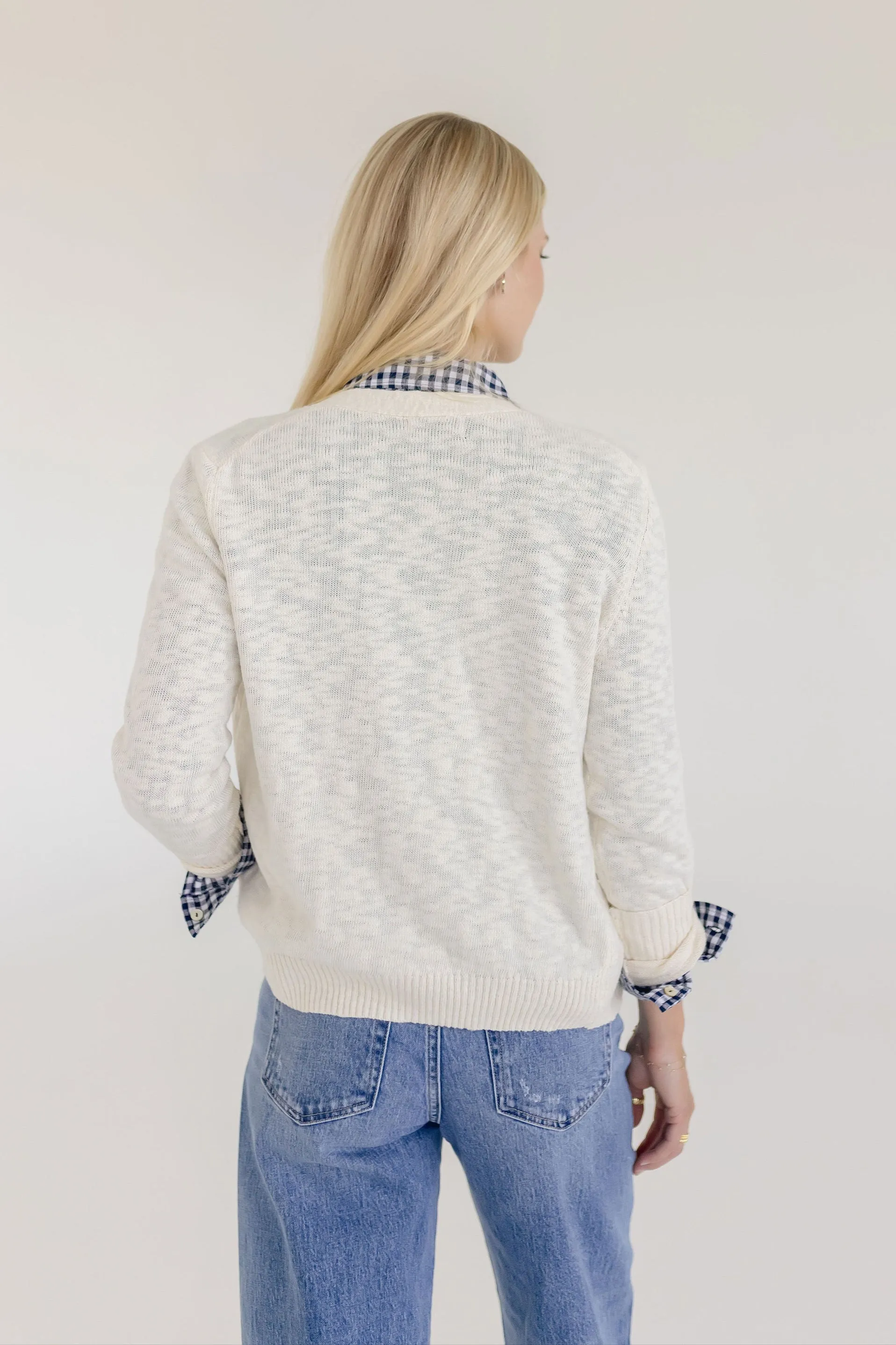 Cadence Long Sleeve Button Down Cardigan Nude