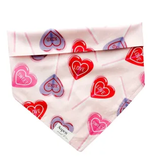 Candy Hearts | Valentines Day Dog Bandana