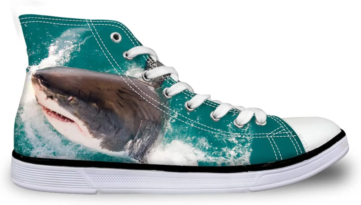 Canvas Shoes for Women High Top Canvas Sneakers Teens Girls Cute Animal Print Lace ups Casual Walking Shoes