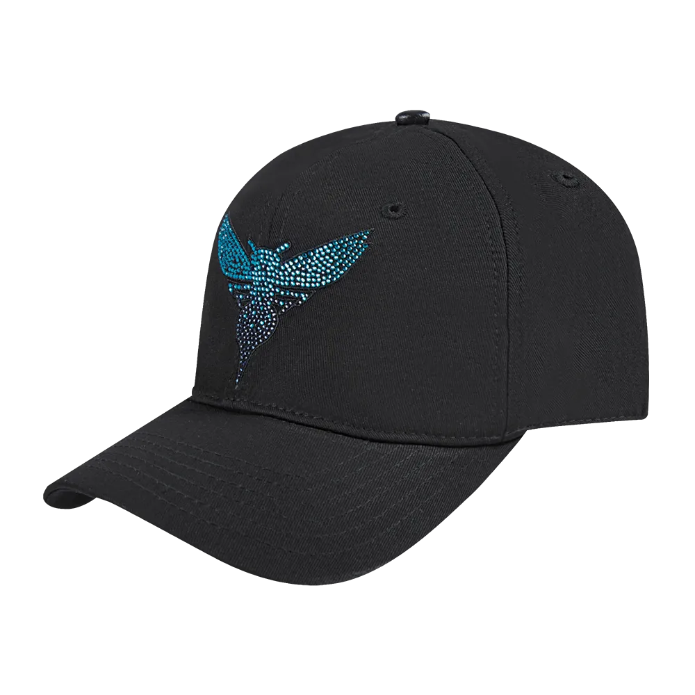 CHARLOTTE HORNETS JEWELS WOMEN'S DAD HAT (BLACK)