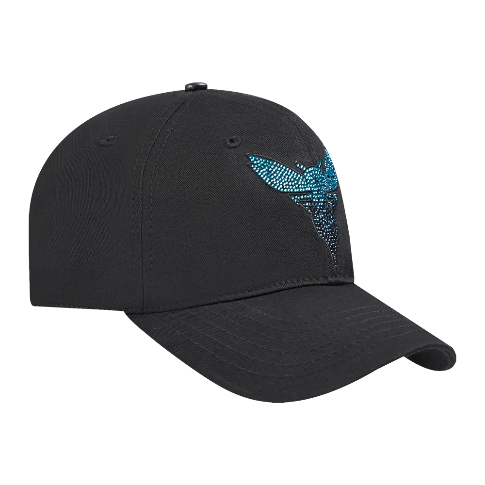 CHARLOTTE HORNETS JEWELS WOMEN'S DAD HAT (BLACK)