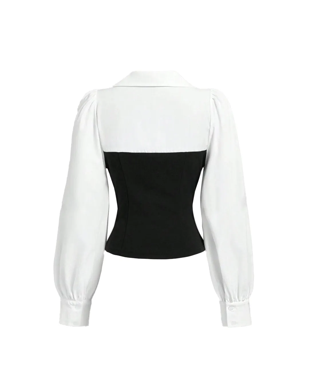 Contrasting Color Split Asymmetric Camisole Shirt
