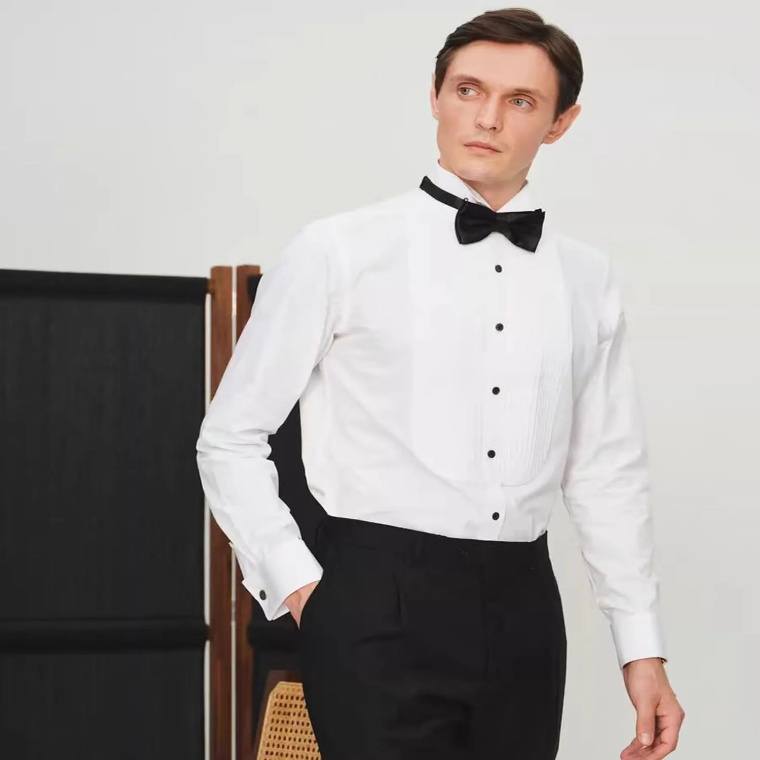 Cufflinks for Men and Tuxedo Shirt Studs Set with Gift Box Stainless Steel Cufflinks