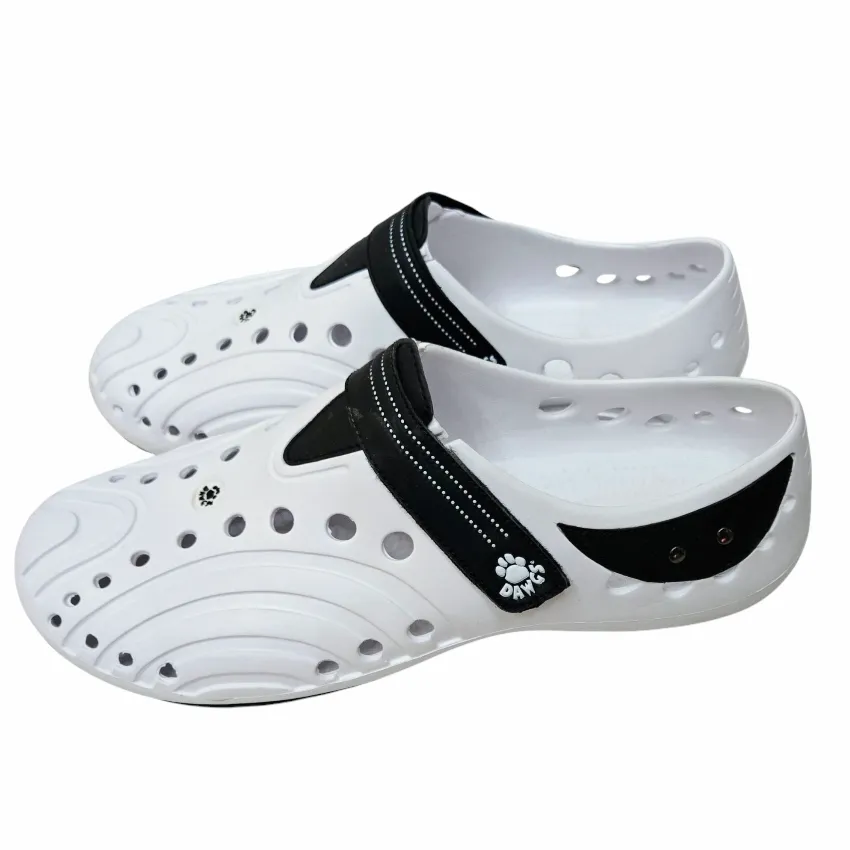 DAWGS Men's Spirit Shoes (White/Navy 13M) Rubber Casual Golfing Slip-Ons