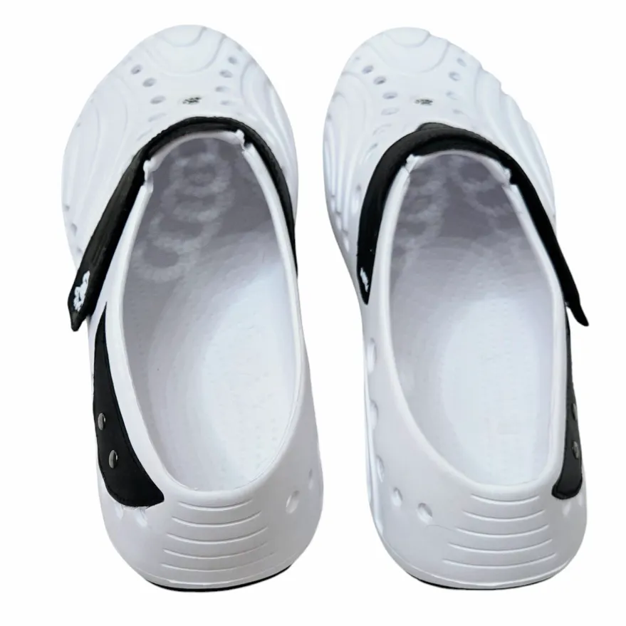 DAWGS Men's Spirit Shoes (White/Navy 13M) Rubber Casual Golfing Slip-Ons
