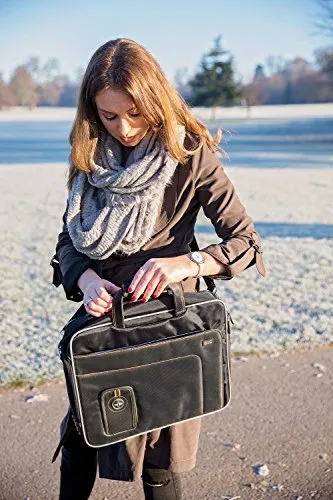 DURAGADGET Lightweight & Tough Protective Laptop Briefcase Carry Case with Multiple Compartments
