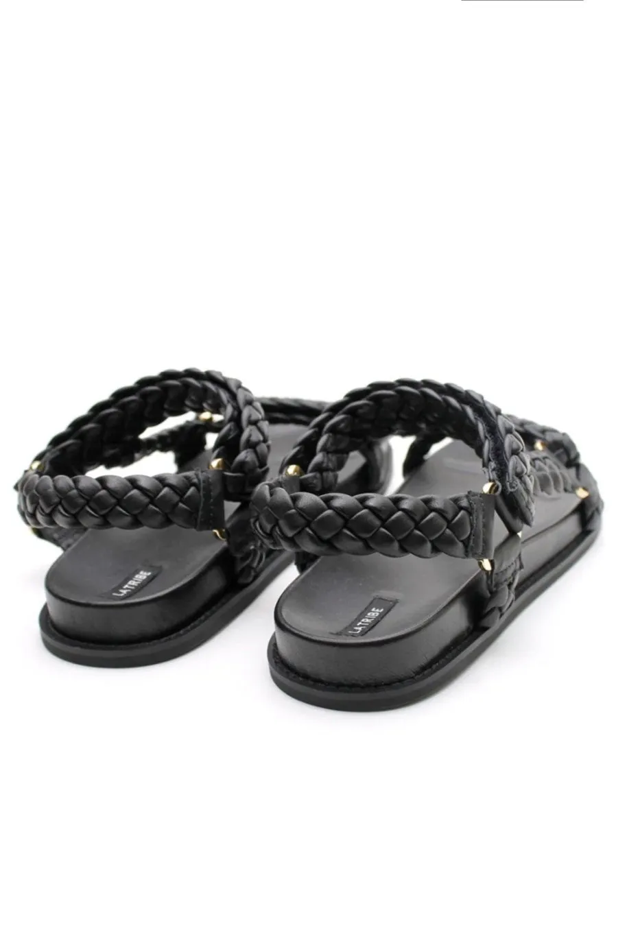 Elke Braided Sandal Black