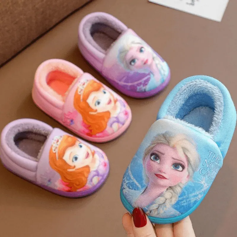 Elsa Cartoon Printed Flat Shoes