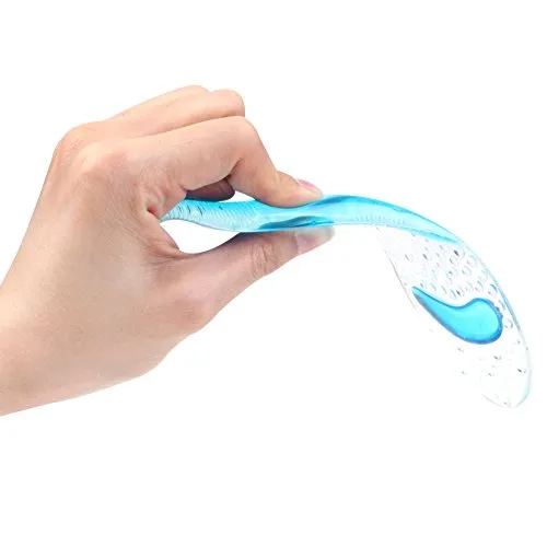 footinsole Arch Support Orthotic Insoles – Effective Support for Fallen, Flat or Weak Arches (Without Heel Cushion, Blue)