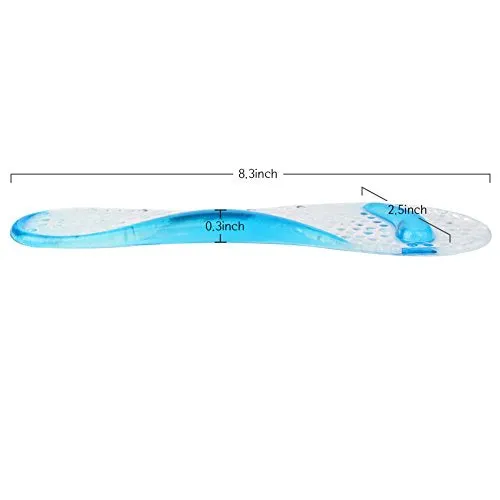 footinsole Arch Support Orthotic Insoles – Effective Support for Fallen, Flat or Weak Arches (Without Heel Cushion, Blue)