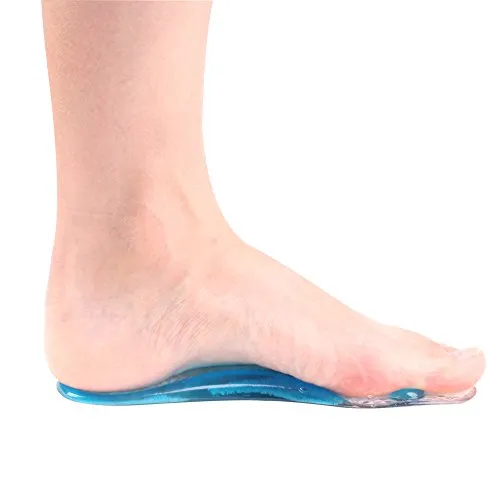 footinsole Arch Support Orthotic Insoles – Effective Support for Fallen, Flat or Weak Arches (Without Heel Cushion, Blue)