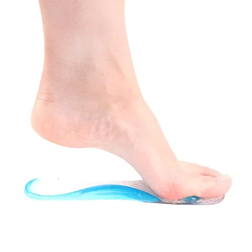 footinsole Arch Support Orthotic Insoles – Effective Support for Fallen, Flat or Weak Arches (Without Heel Cushion, Blue)