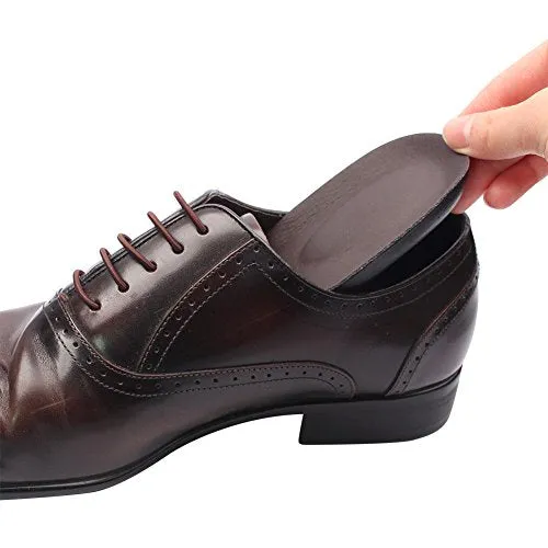 footinsole Heel Cushion Dress Shoe Insoles - Best Shoe Inserts - Leather Brown