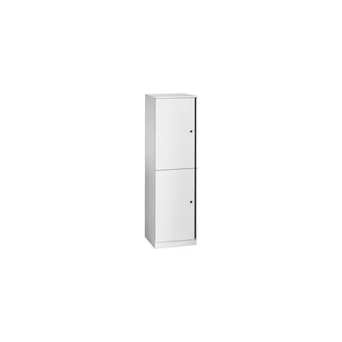 Great Openings 18" Double Locker - for Jacket, Shoes - Overall Size 65.9" x 18" - White - Metal