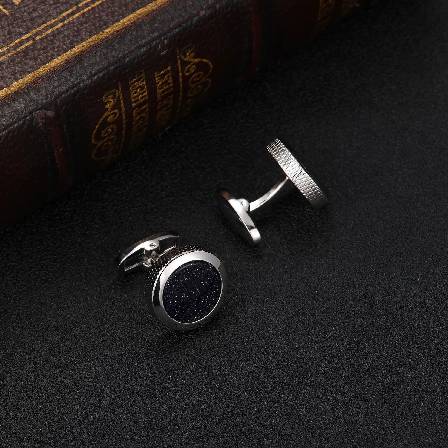 GWD Cufflinks and Tie Clip Set for Men Personalized Cuff Links Business Wedding Father's Day Gift
