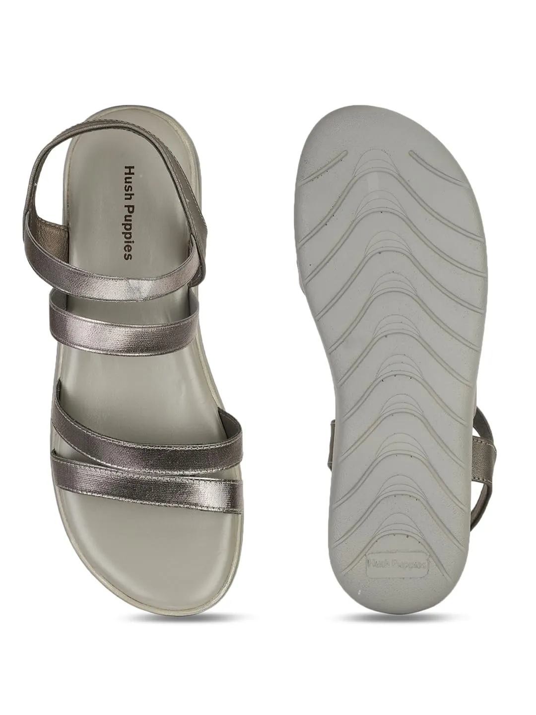 Hush Puppies Women's NOAH Sandals (6641522_SILVER_4 UK)