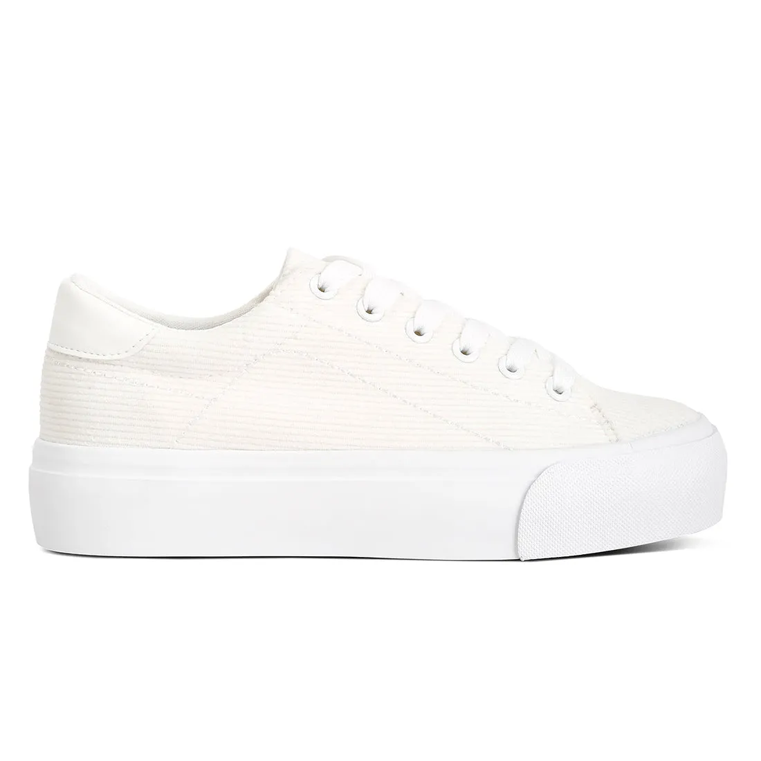 Hyra Solid Flatform Canvas Sneakers