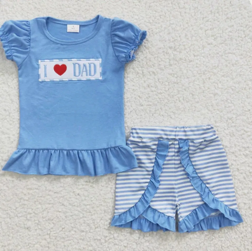 I  dad cotton girls shorts