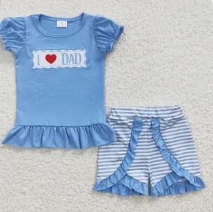 I  dad cotton girls shorts