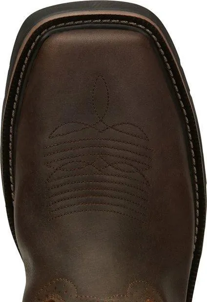 Justin SE4682 Men's 11" Steel Toe Driller Rugged Tan Wide Square Toe