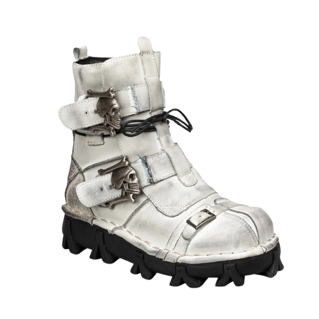 Leather Skull Boots Gothic Punk