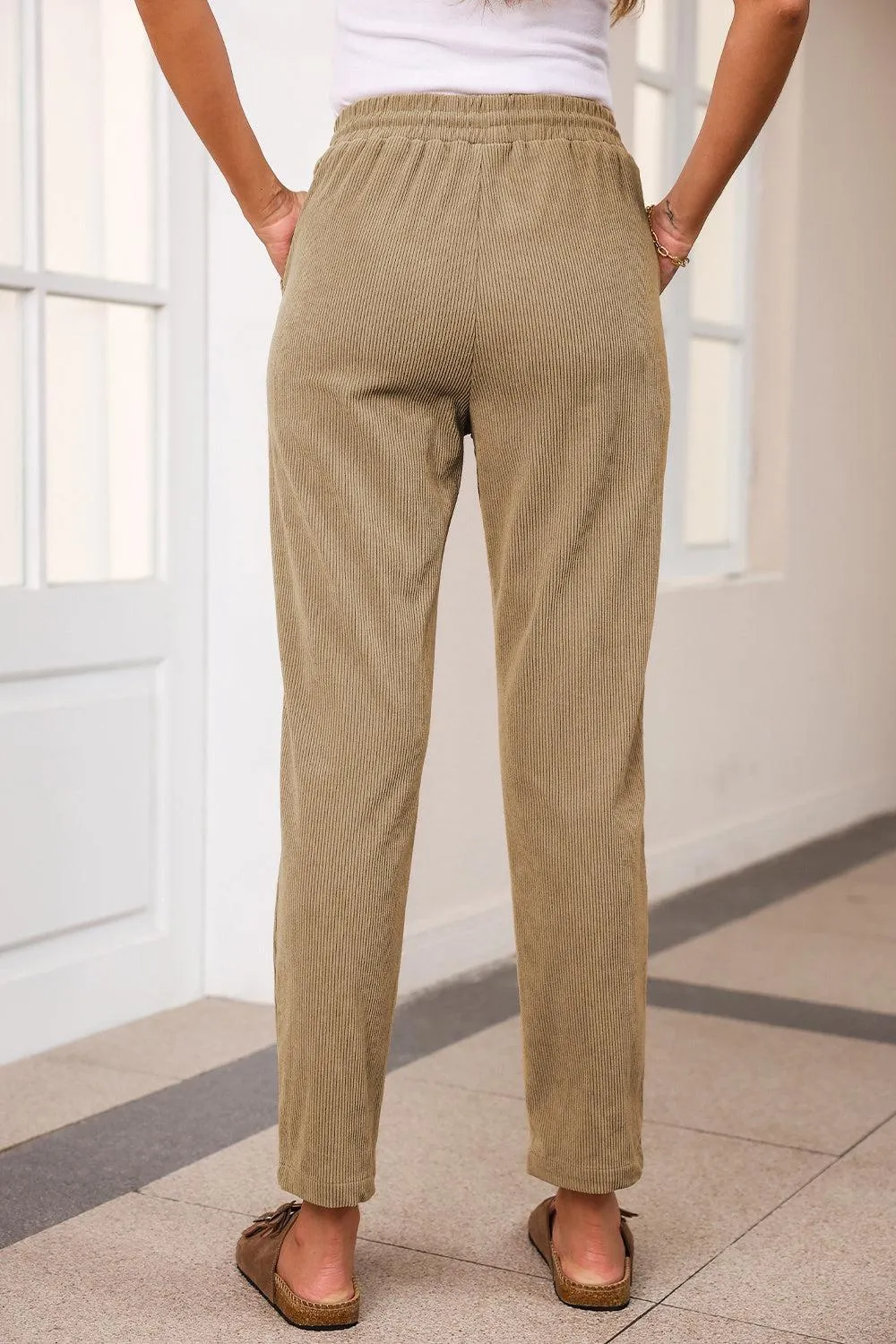 Let's Go Drawstring Straight Leg Pants