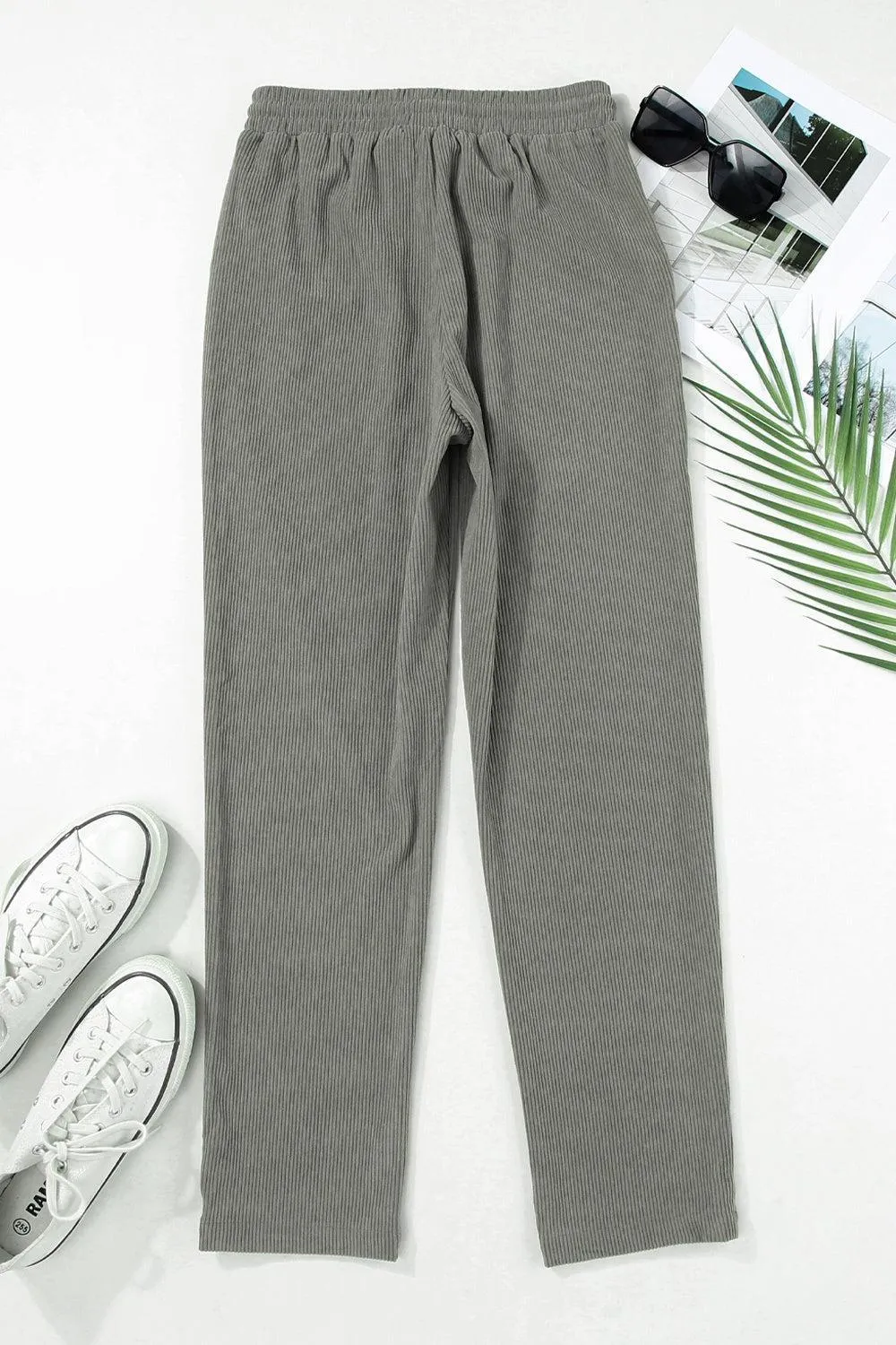 Let's Go Drawstring Straight Leg Pants