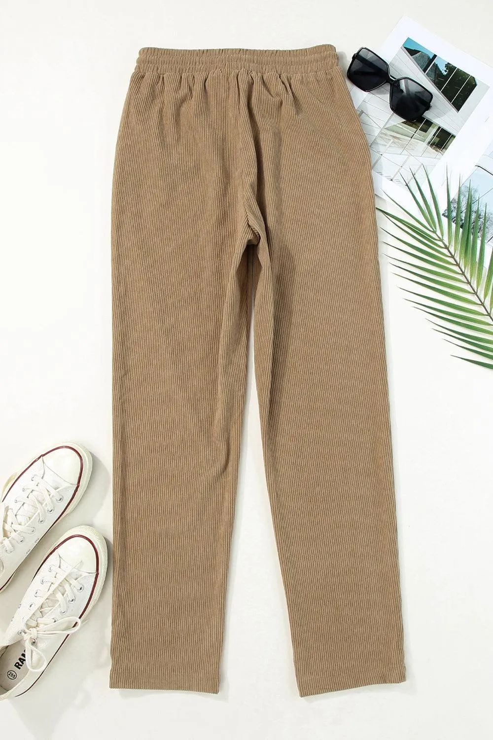 Let's Go Drawstring Straight Leg Pants