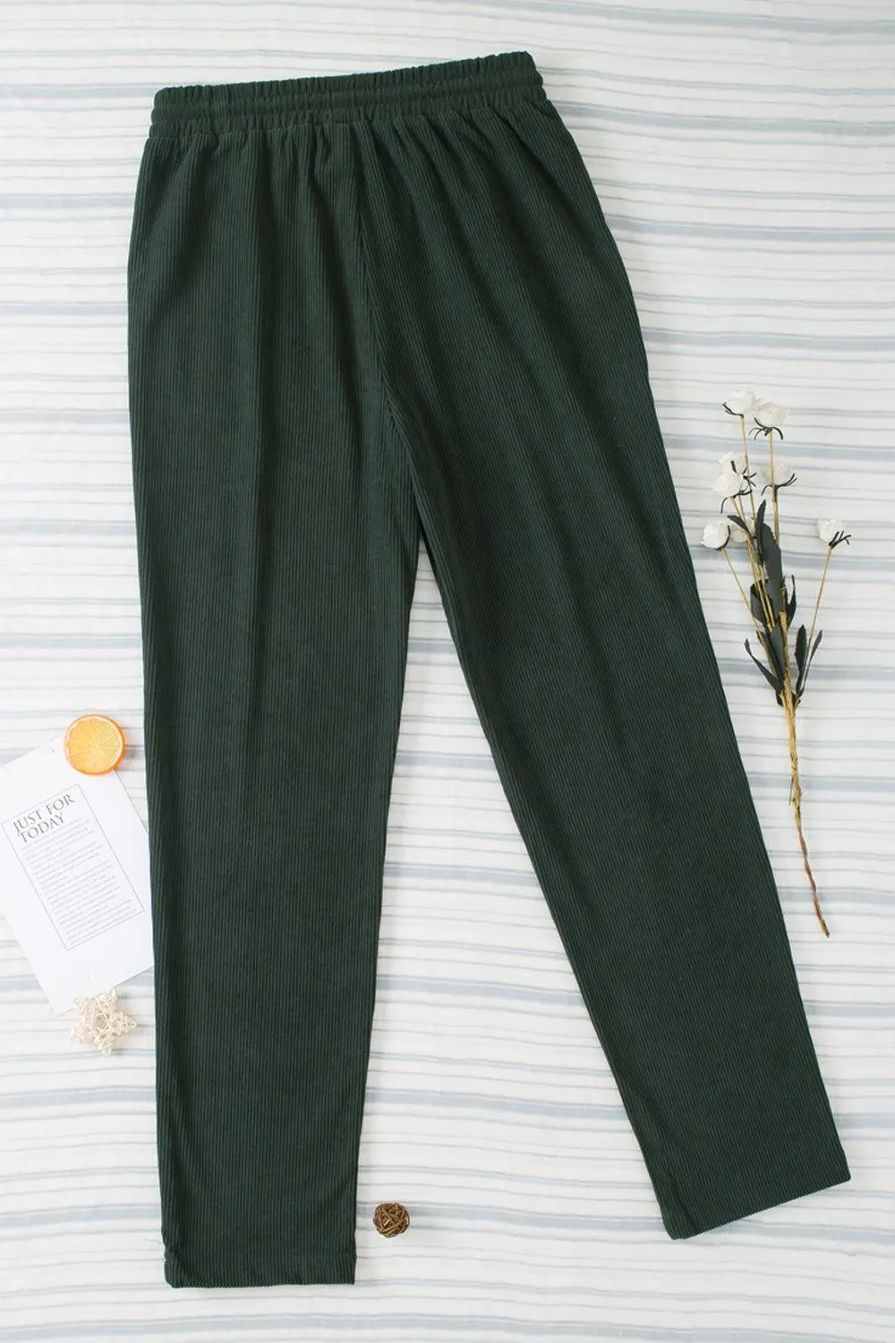 Let's Go Drawstring Straight Leg Pants