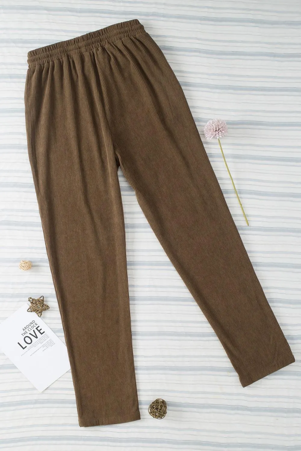 Let's Go Drawstring Straight Leg Pants