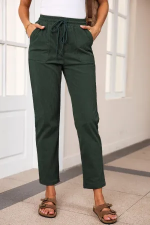Let's Go Drawstring Straight Leg Pants